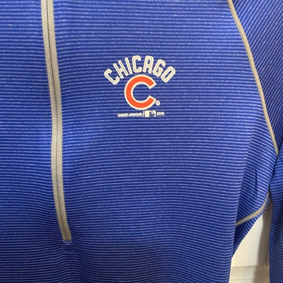 Under Armour Chicago Cubs Blue fitted half-zip long sleeve - Picture 3 of 10